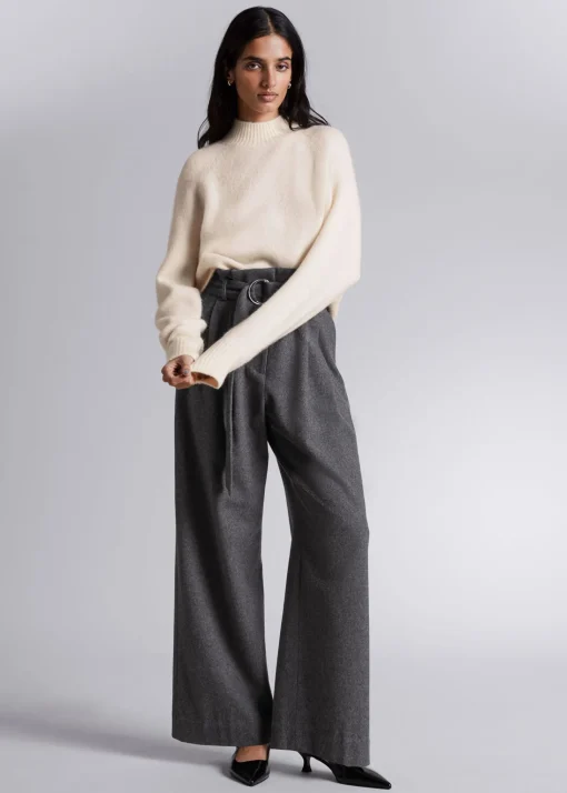 Hot Mock Neck Uld Jumper Kvinder Strik