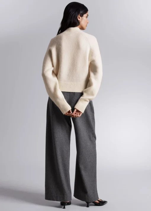 Hot Mock Neck Uld Jumper Kvinder Strik