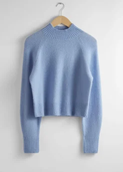 Cheap Mock Neck Uld Jumper Kvinder Strik