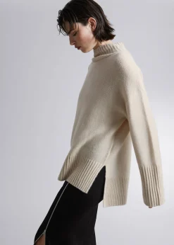 Shop Mock-Neck Striktroje Kvinder Strik