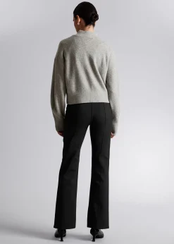 Clearance Mock-Neck Sweater Kvinder Strik