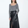 New Monteret Scoop-Neck Top Kvinder Toppe