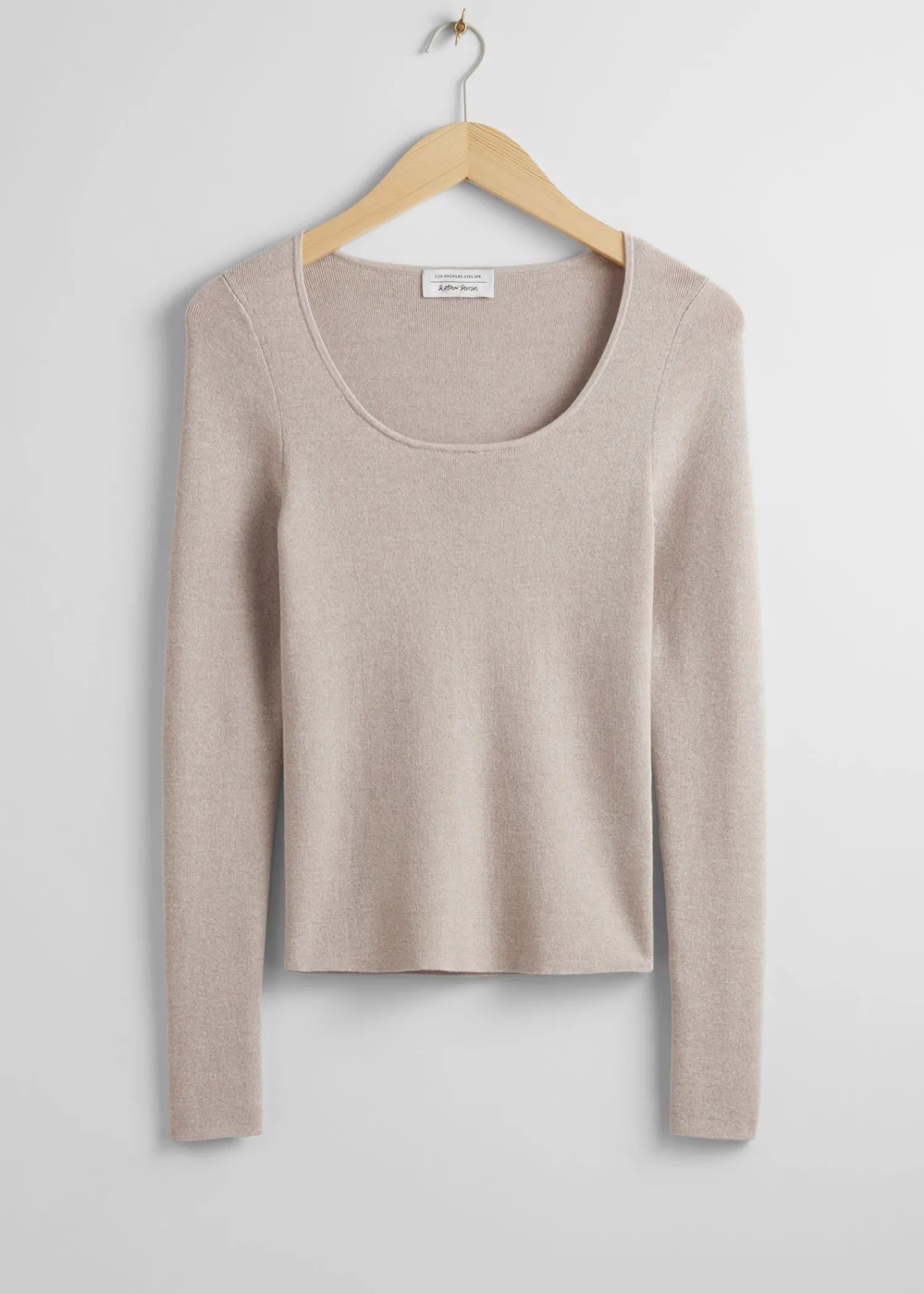 Best Sale Monteret Scoop-Neck Top Kvinder Toppe