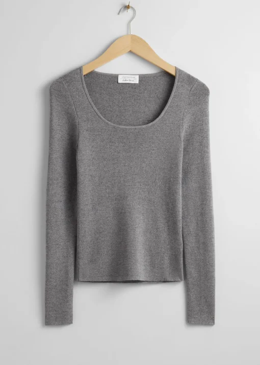 New Monteret Scoop-Neck Top Kvinder Toppe