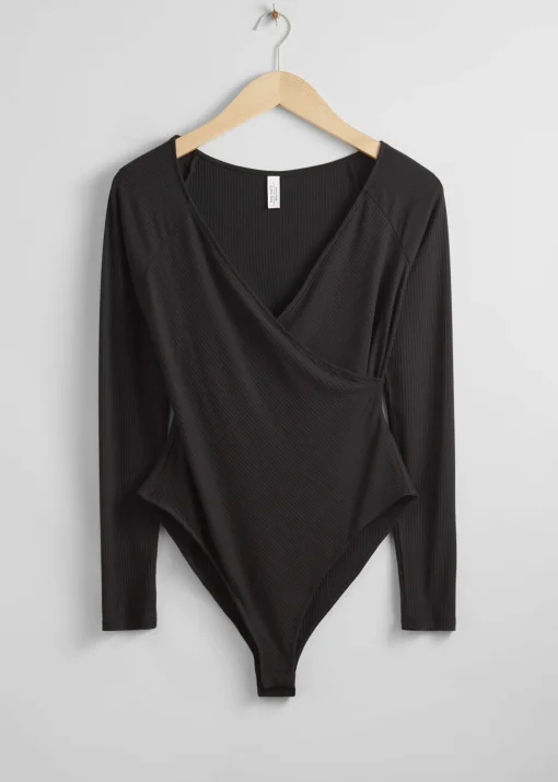 Store Off-Soulder Wrap Bodysuit Kvinder Toppe