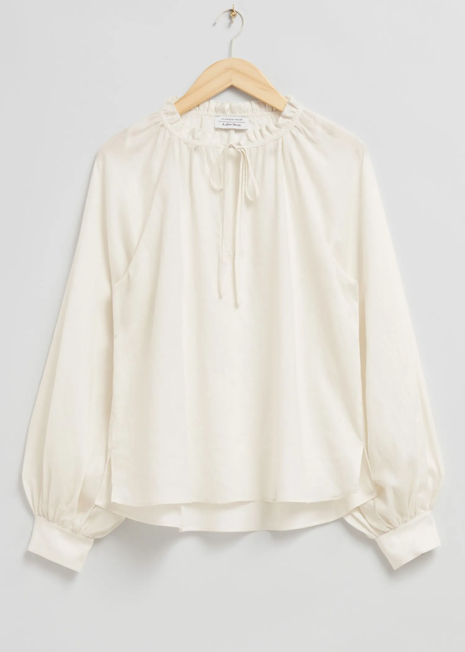 Sale Oversize Bluse Med Voluminose Aermer Kvinder Bluser Og Skjorter