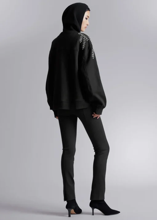 Cheap Oversized Beaded Sweatshirt Kvinder Toppe