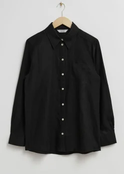 Best Sale Oversized Patch Pocket Skjorte Kvinder Bluser Og Skjorter
