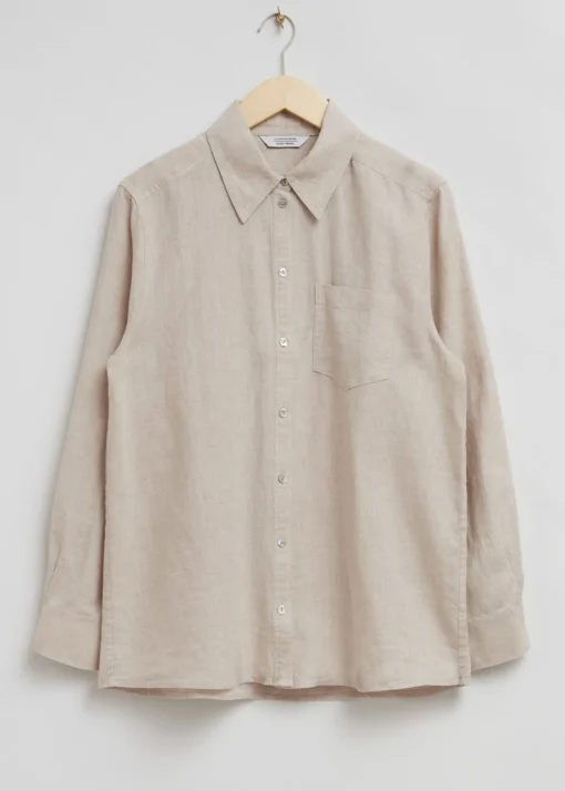 Flash Sale Oversized Patch Pocket Skjorte Kvinder Bluser Og Skjorter
