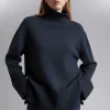New Oversized Rullekrave Merino Troje Kvinder Strik