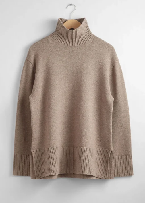 Shop Oversized Rullekrave Merino Troje Kvinder Strik