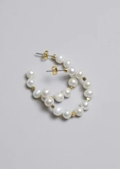 Sale Pearl Hoop Oreringe Kvinder Oreringe