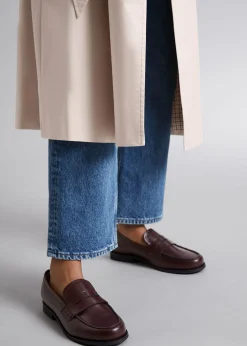Cheap Penny Loafers I Laeder Kvinder Lejligheder