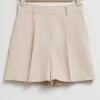 Outlet Plisserede Silkeshorts Kvinder Bukser