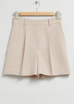 Outlet Plisserede Silkeshorts Kvinder Bukser