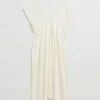 Hot Plisseret Midi Kaftan Kjole Kvinder Kjoler