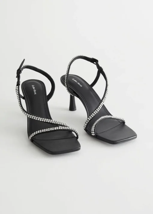 Cheap Rhinestone Sandaler Med Stropper Kvinder Sandaler Med Hael
