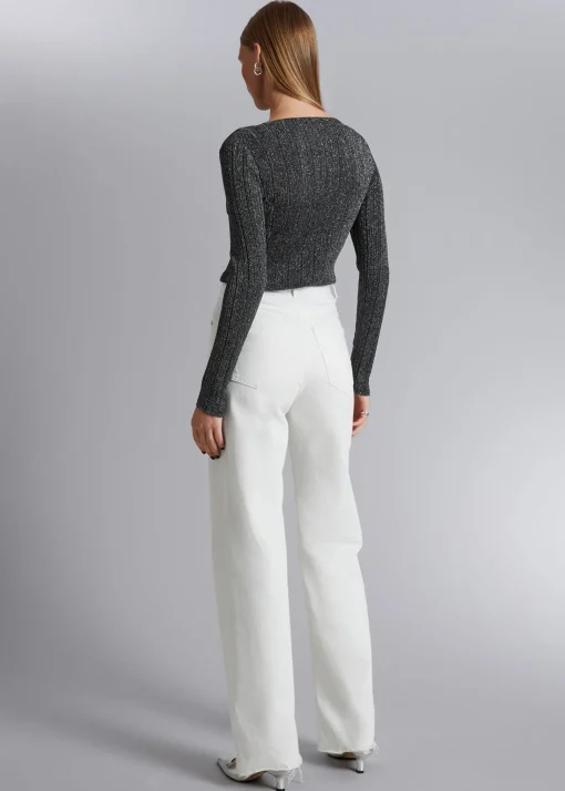 Best Ribbet Glitter Top Kvinder Toppe