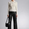 Cheap Ribstrikket Polo-Krave Top Kvinder Toppe