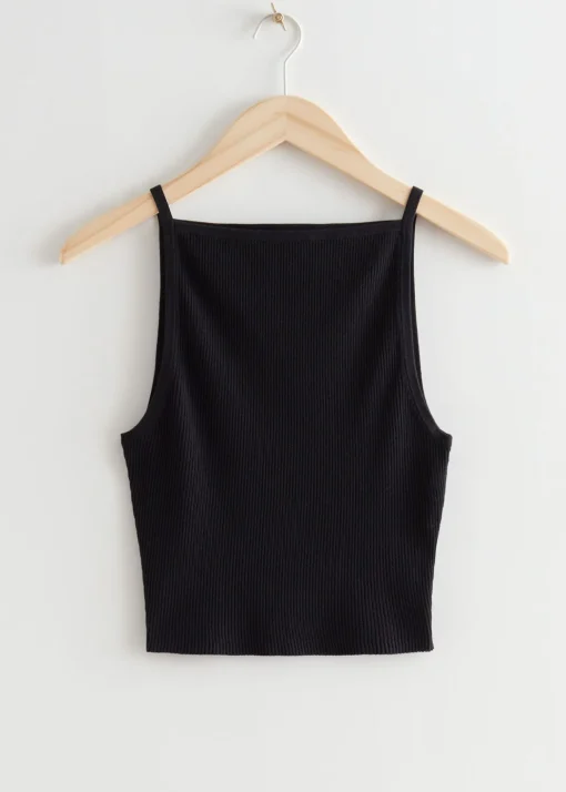 Sale Ribstrikket Tanktop Kvinder Toppe