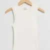 Discount Ribstrikket Tanktop Kvinder Toppe