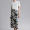 Cheap Ruched Midi-Nederdel Kvinder Nederdele