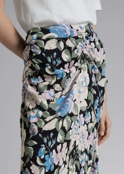 Cheap Ruched Midi-Nederdel Kvinder Nederdele