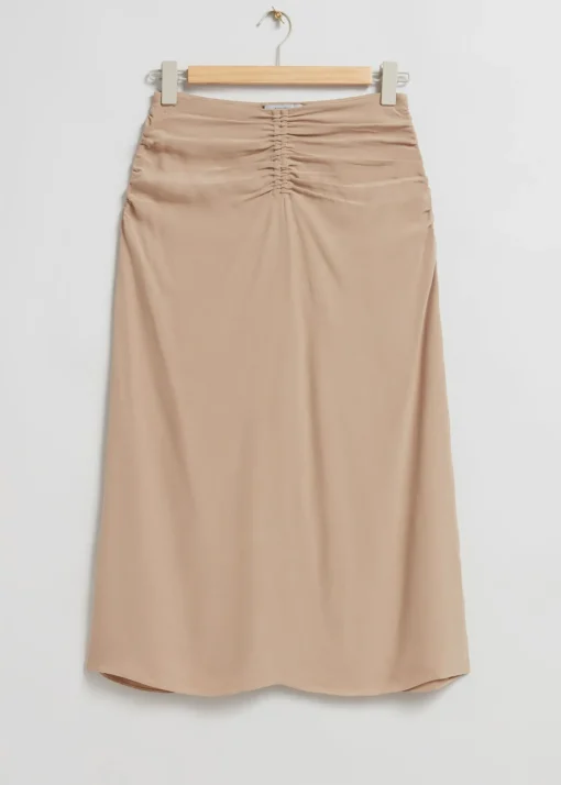 Flash Sale Ruched Midi-Nederdel Kvinder Nederdele
