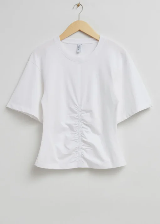 Best Ruched T-Shirt Med Rund Hals Kvinder Toppe