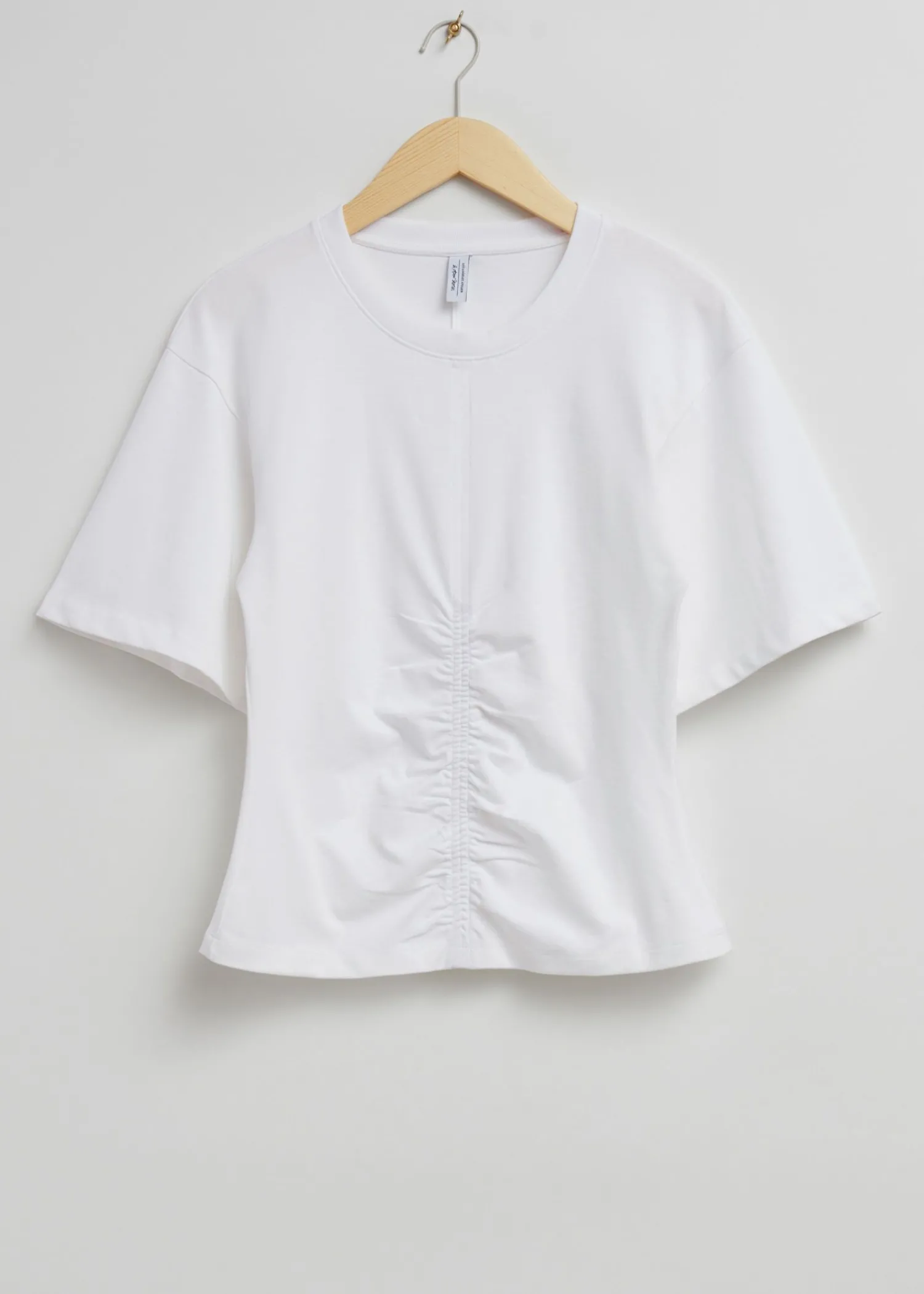 Best Ruched T-Shirt Med Rund Hals Kvinder Toppe