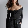 Sale Rynket Off-Skulder Top Kvinder Toppe