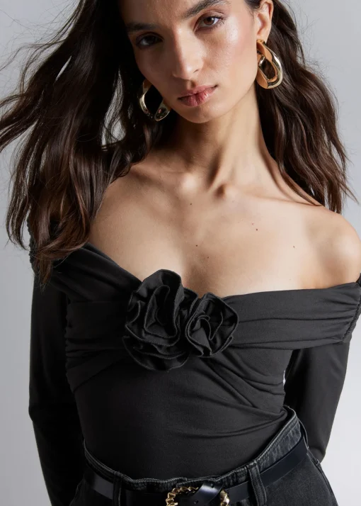 Sale Rynket Off-Skulder Top Kvinder Toppe
