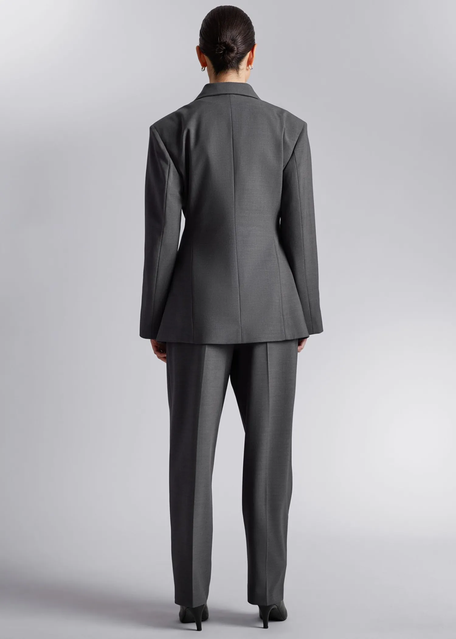 New Skraeddersyet Blazer Med Bred Skulder Kvinder Sæt Og Dragter