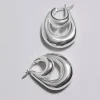 Best Skulpturelle Double Hoop Oreringe Kvinder Oreringe