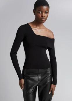 Store Slank En-Skulder Top Kvinder Toppe