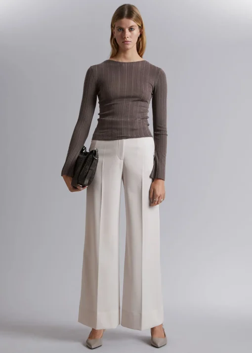 Outlet Slank Merino Top Kvinder Toppe