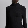 Flash Sale Slank Mock-Neck Top Kvinder Toppe