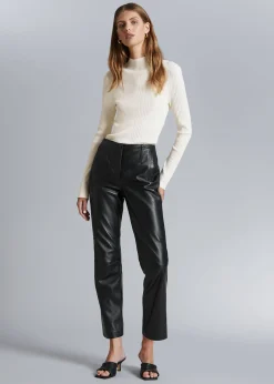 Best Sale Slank Mock-Neck Top Kvinder Toppe
