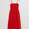 Store Smocked Strappy Midi-Kjole Kvinder Kjoler