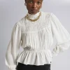 Cheap Smocket Bluse Kvinder Bluser Og Skjorter