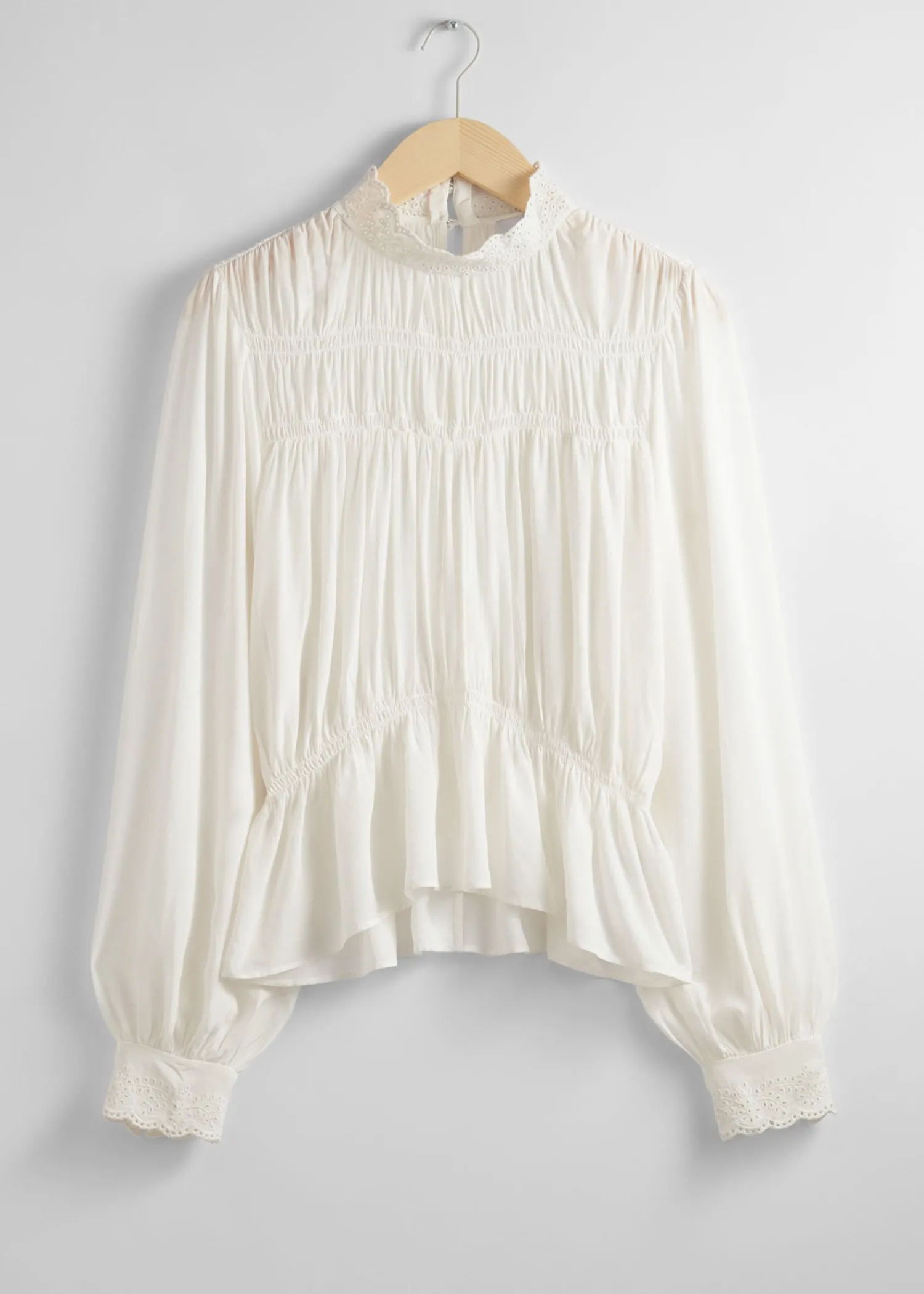 Cheap Smocket Bluse Kvinder Bluser Og Skjorter