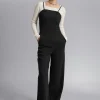 Best Strappy Denim Jumpsuit Kvinder Denim