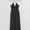 New Strappy Kjole Med Aben Ryg Kvinder Kjoler