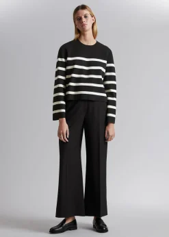 Best Strikket Sweater Med Brede Aermer Kvinder Strik