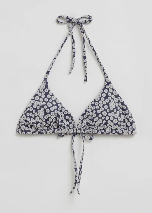 Outlet Tekstureret Trekant Bikini Top Kvinder Bikinier