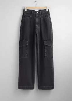 Cheap Tilspidsede Cargo-Pocket Jeans Kvinder Denim