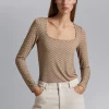 Flash Sale Top Med Firkantet Hals Kvinder Toppe