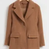 Sale Topstitch Detail Mohair-Blend Blazer Kvinder Blazere