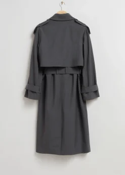 Cheap Trenchcoat Med Baelte Kvinder Frakker & Jakker