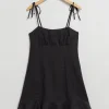 Clearance Trykt Strappy Mini Kjole Kvinder Kjoler